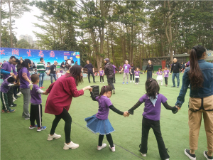 春游踏青東莞市貝貝幼兒園大A班戶外親子游選擇松山湖生態園